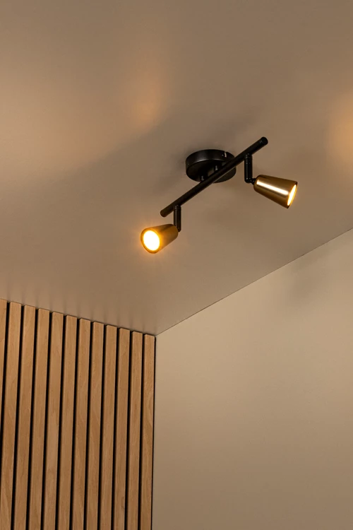 Lucide TIANA - Wall spotlight / Wall light - 2xGU10 - Champagne Color | Essential - atmosphere 1